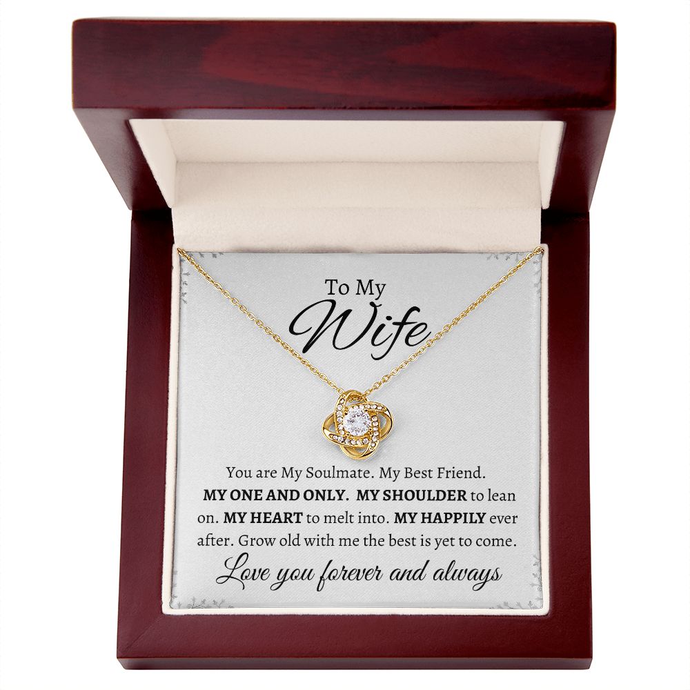 TO MY WIFE | LOVE KNOT NECKLACE | GROW OLD WITH ME
