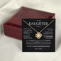 TO MY DAUGHTER | LOVE KNOT NECKLACE | YOU ARE BRAVER THAN YOU BELIEVE