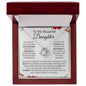 TO MY BEAUTIFUL DAUGHTER | LOVE KNOT NECKLACE | GOD BLESSED ME WITH A WONDERFULL DAUGHTER