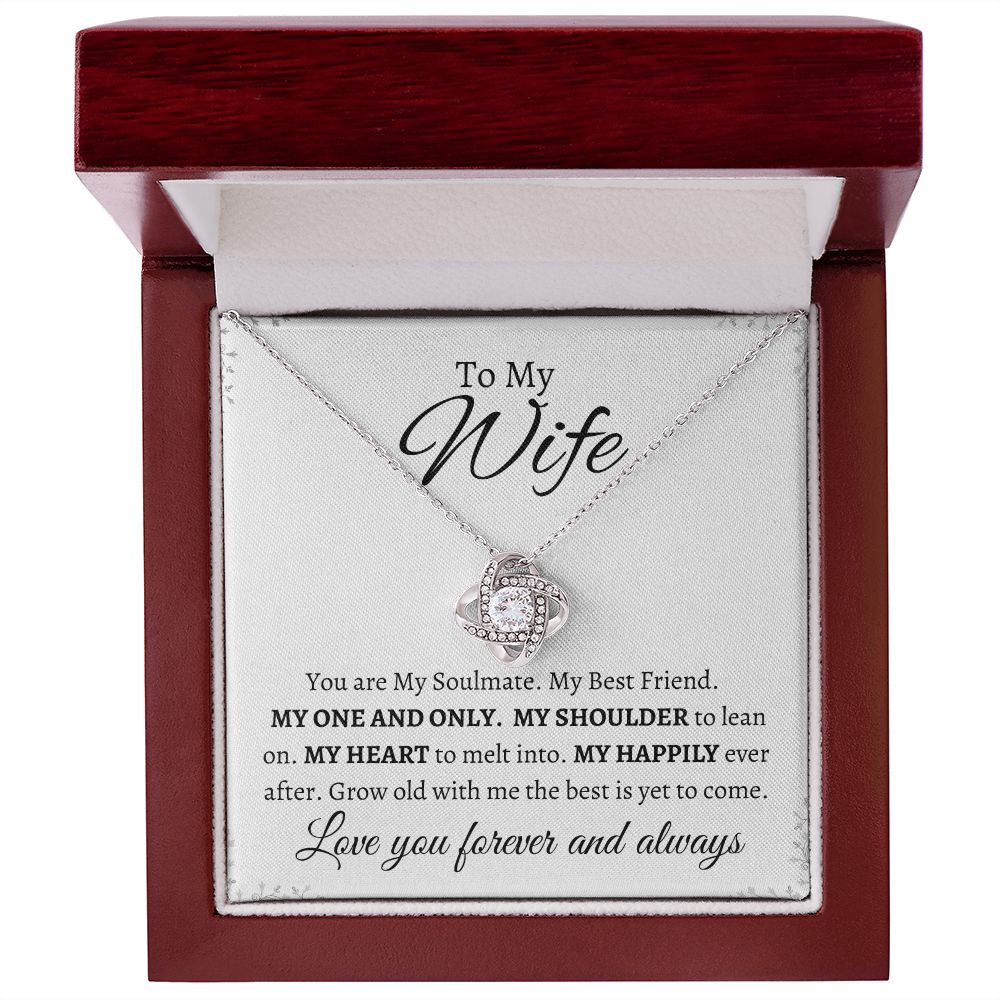 TO MY WIFE | LOVE KNOT NECKLACE | GROW OLD WITH ME
