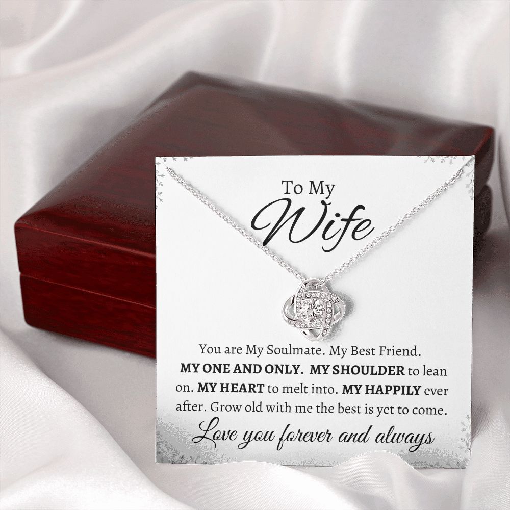 TO MY WIFE | LOVE KNOT NECKLACE | GROW OLD WITH ME