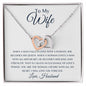 TO MY WIFE | INTERLOCKING HEARTS NECKLACE | I WILL LOVE YOU FOREVER