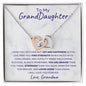 TO MY GRANDDAUGHTER | INTERLOCKING HEARTS NECKLACE | I WILL LOVE YOU FOREVER