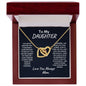 TO MY DAUGHTER | INTERLOCKING HEARTS NECKLACE | REMEMBER I AM ALWAYS IN YOUR CONER