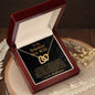 TO MY SMOKING HOT WIFE| INTERLOCKING HEARTS NECKLACE