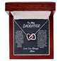 TO MY DAUGHTER | INTERLOCKING HEARTS NECKLACE | REMEMBER I AM ALWAYS IN YOUR CONER