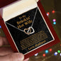 TO MY SMOKING HOT WIFE| INTERLOCKING HEARTS NECKLACE