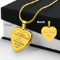TO MY DAUGHTER | ENGRAVED HEART NECKLACE | I WILL ALWAYS BE YOUR DAD