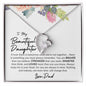 TO MY BEAUTIFUL DAUGHTER | FOREVER LOVE NECKLACE | ALWAYS KEEP ME IN YOUR HEART