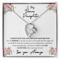 TO MY BONUS DAUGHTER | FOREVER LOVE NECKLACE | ITS AN HONOR