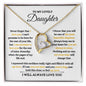 TO MY LOVELY DAUGHTER | FOREVER LOVE NECKLACE | NEVER FORGET I LOVE YOU