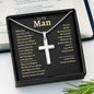 TO MY MAN | STAINLESS CROSS NECKLACE | ALWAYS REMEMBER
