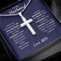 TO MY HUSBAND | STAINLESS STEEL CROSS NECKLACE | I WISH YOU NOTHING BUT JOY