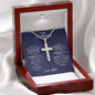 TO MY HUSBAND | STAINLESS STEEL CROSS NECKLACE | I WISH YOU NOTHING BUT JOY