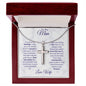TO MY MAN | STAINLESS STEEL CROS NECKLACE | YOU GIVE ME FEELINGS I CANT PUT IN WORDS