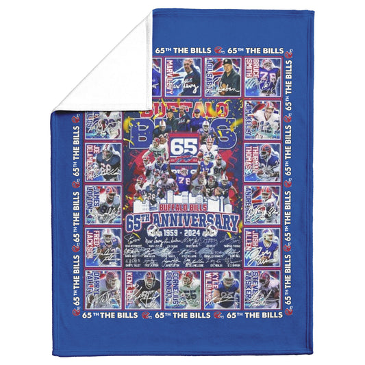 Buffalo Bills 65th anniversary Mink touch blanket_50_60