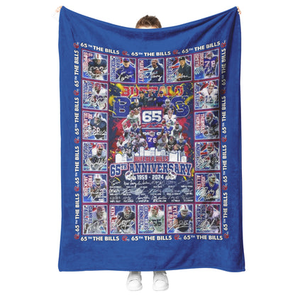 Buffalo Bills 65th anniversary Mink touch blanket_50_60