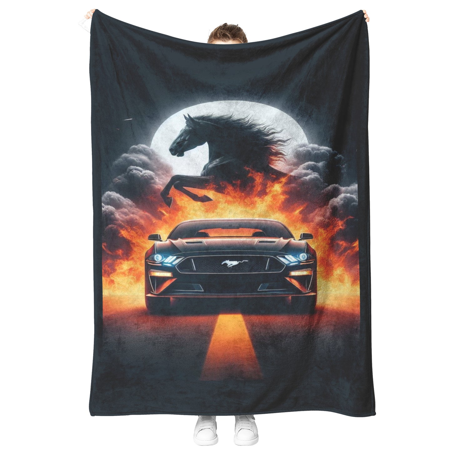 FORD MUSTANG Gifts For Ford Lovers Fleece Blanket_50_60