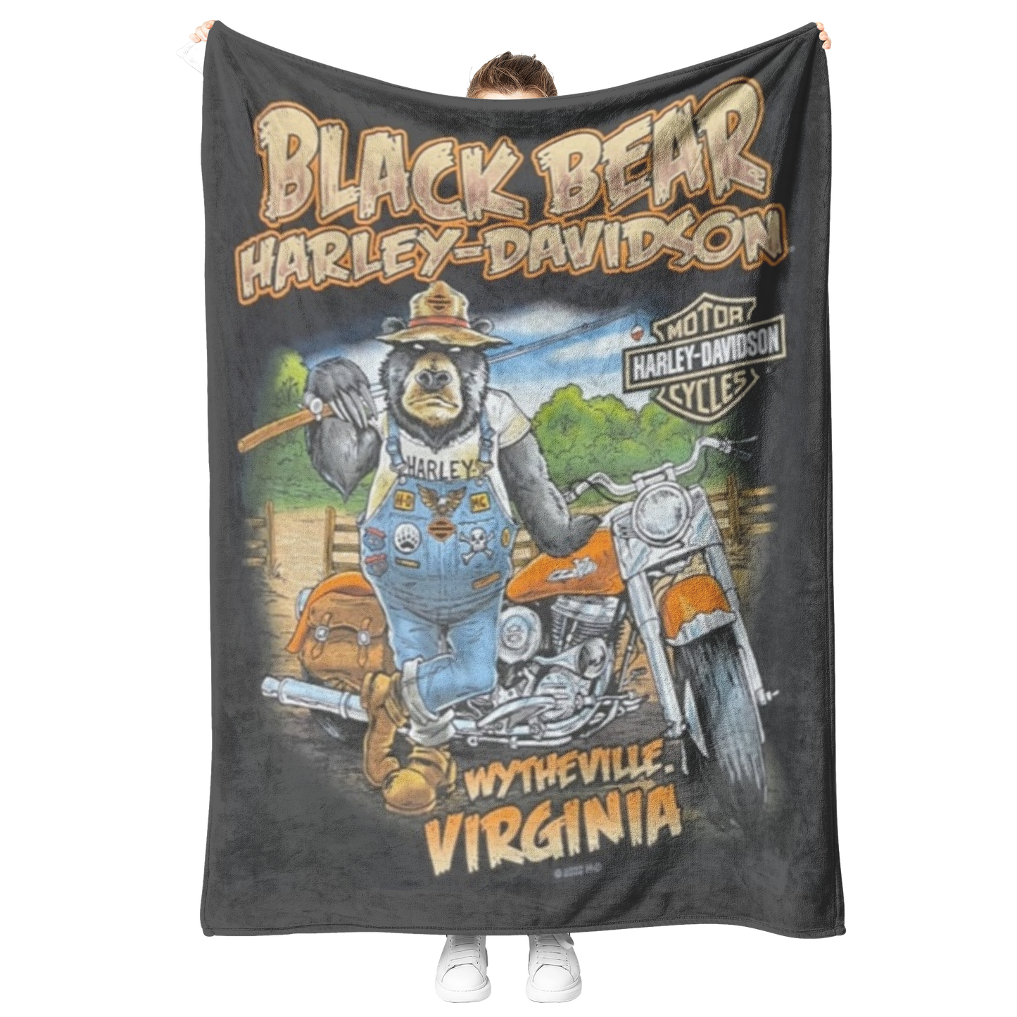 Harley_Davidson_Black_Bear_Blanket_Gift__V_Blanket_Model_Mockup.png