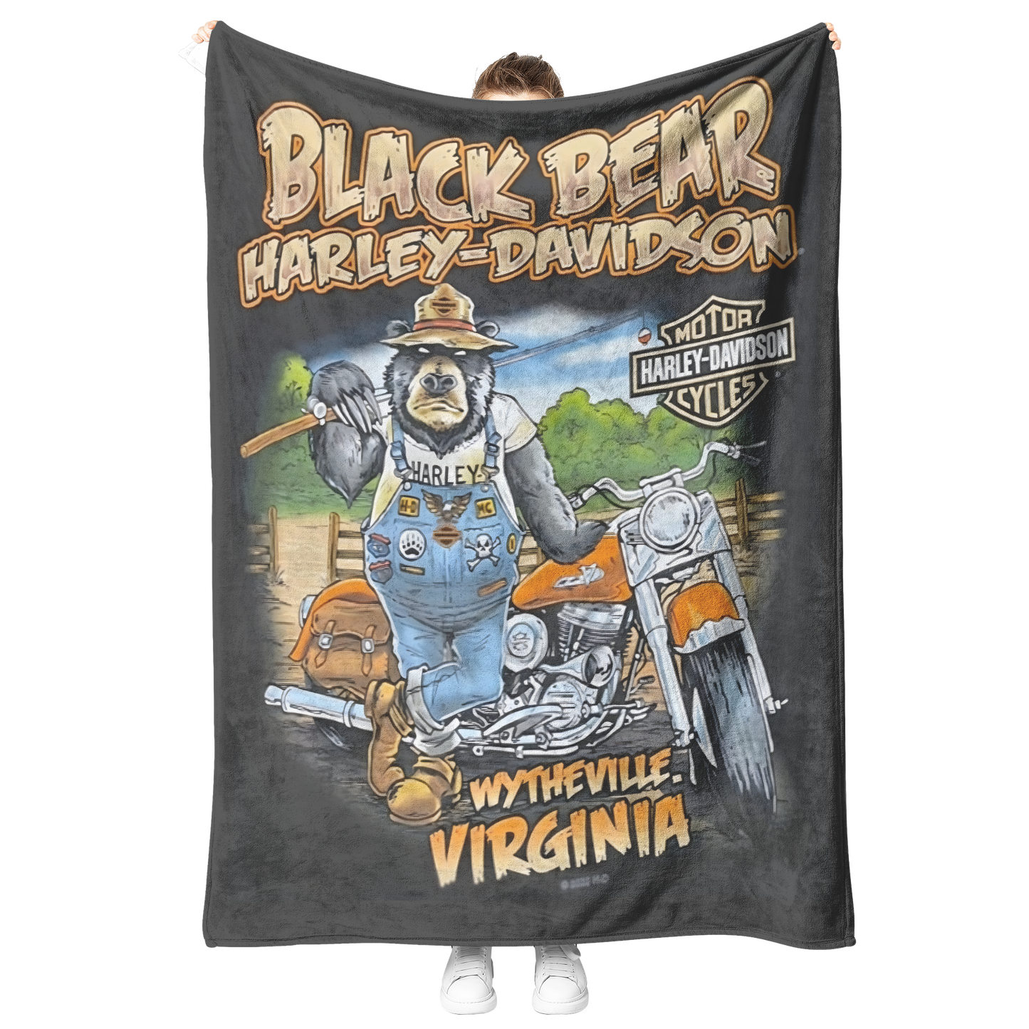 Harley_Davidson_Black_Bear_Blanket_Gift__V_Blanket_Model_Mockup.png