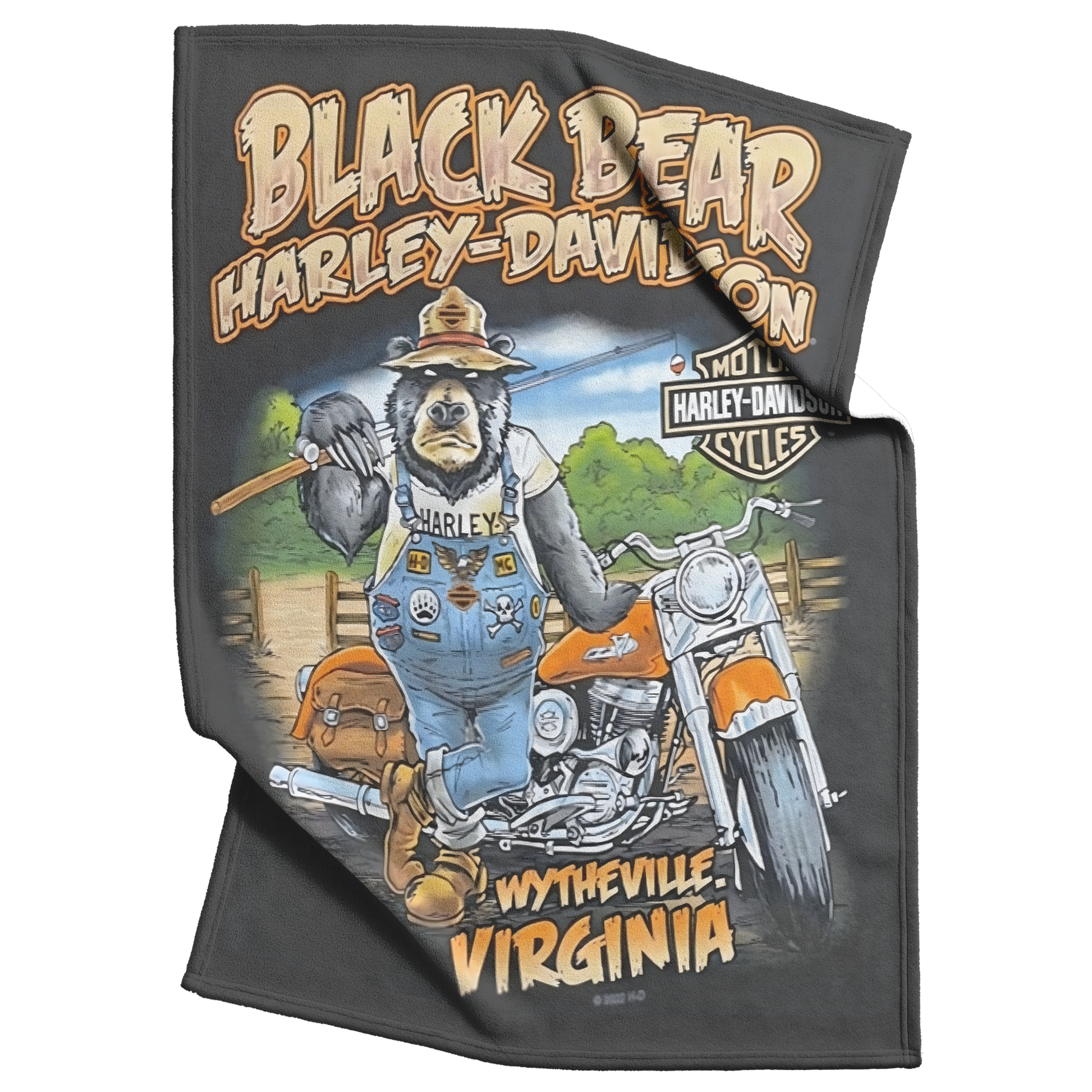 Harley_Davidson_Black_Bear_Blanket_Gift__V_Blanket_Top_Bottom_Folds_Mockup.png