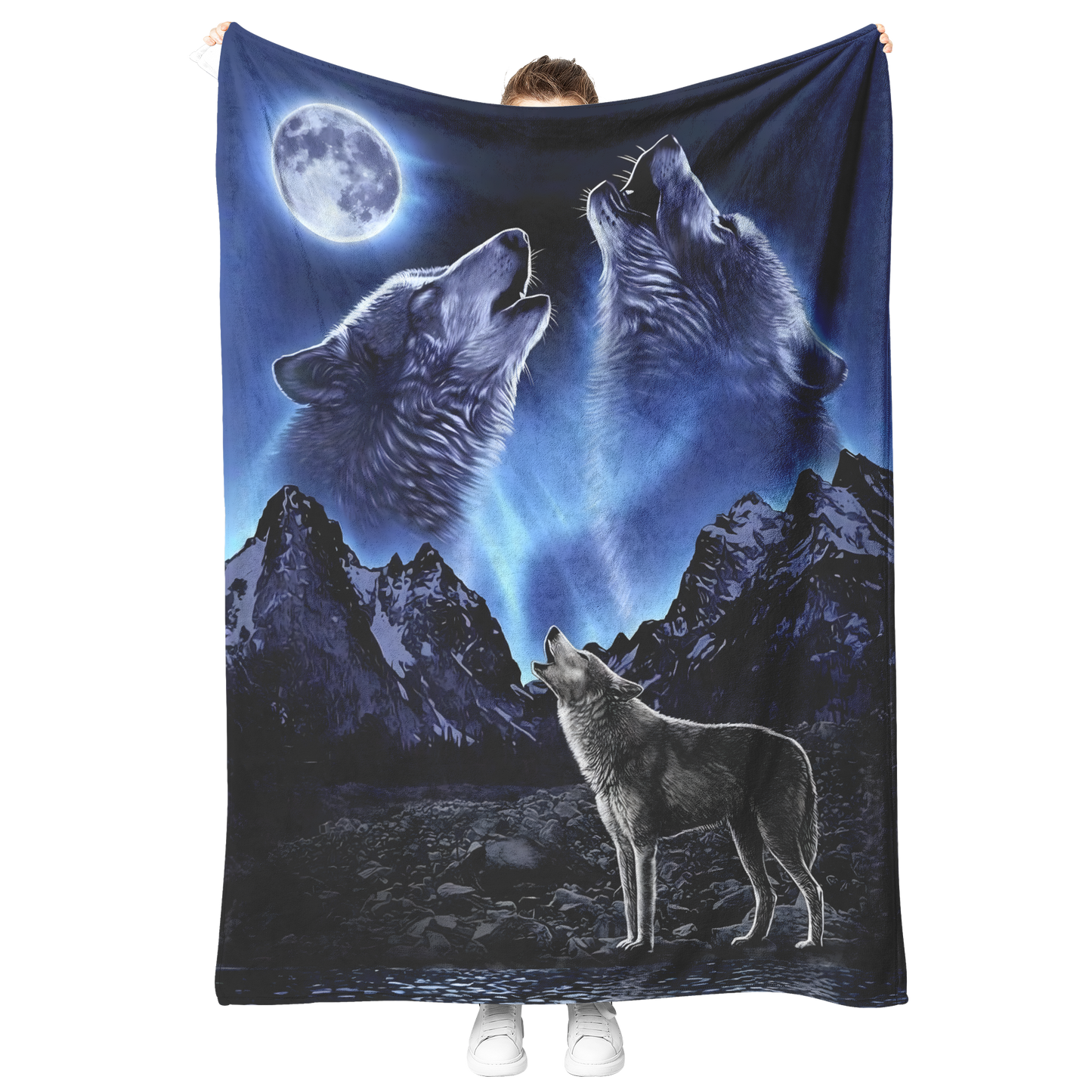 Howling_Wolf_Call_of_the_wild_Super_Soft_V_Blanket_Model_Mockup.png