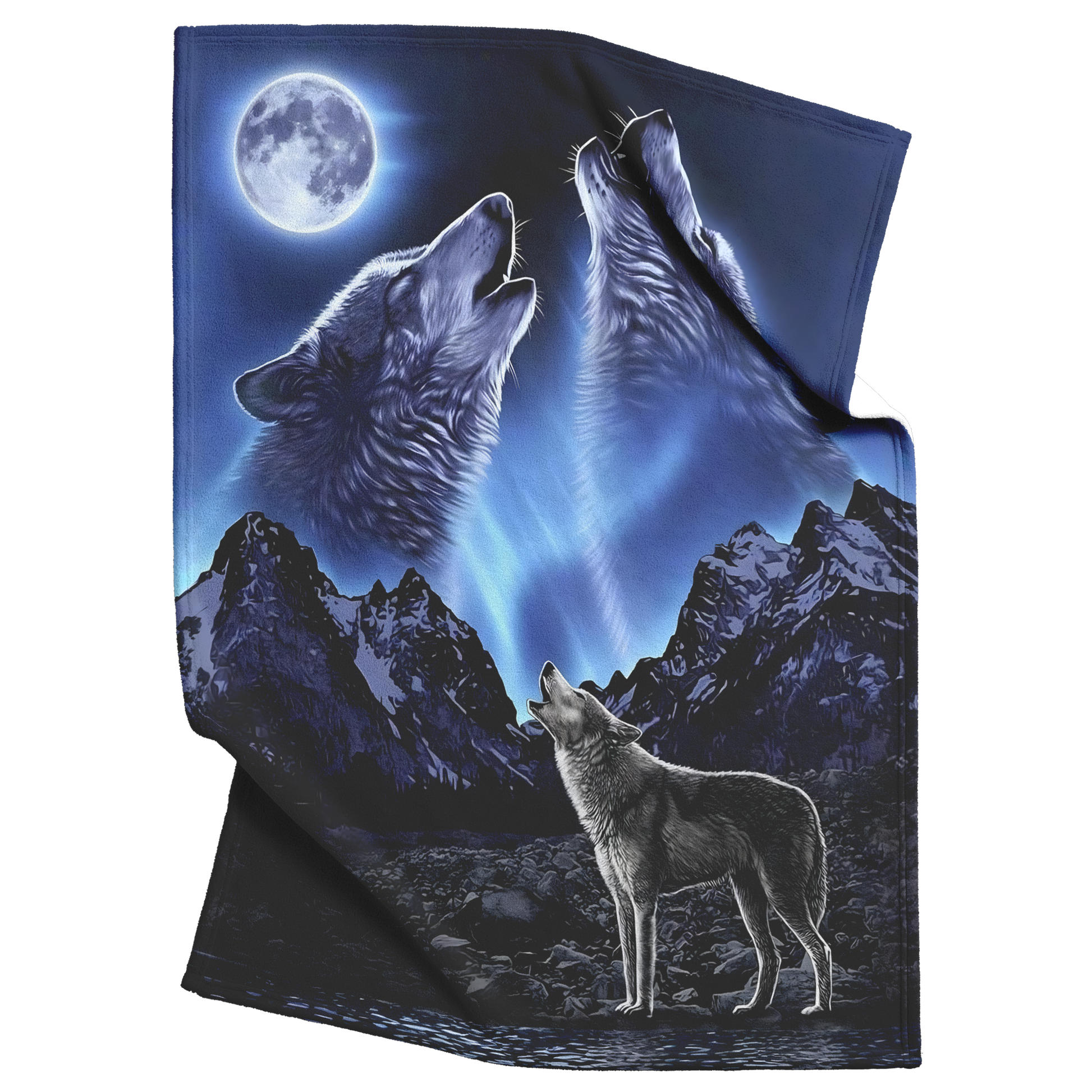 Howling_Wolf_Call_of_the_wild_Super_Soft_V_Blanket_Top_Bottom_Folds_Mockup.png