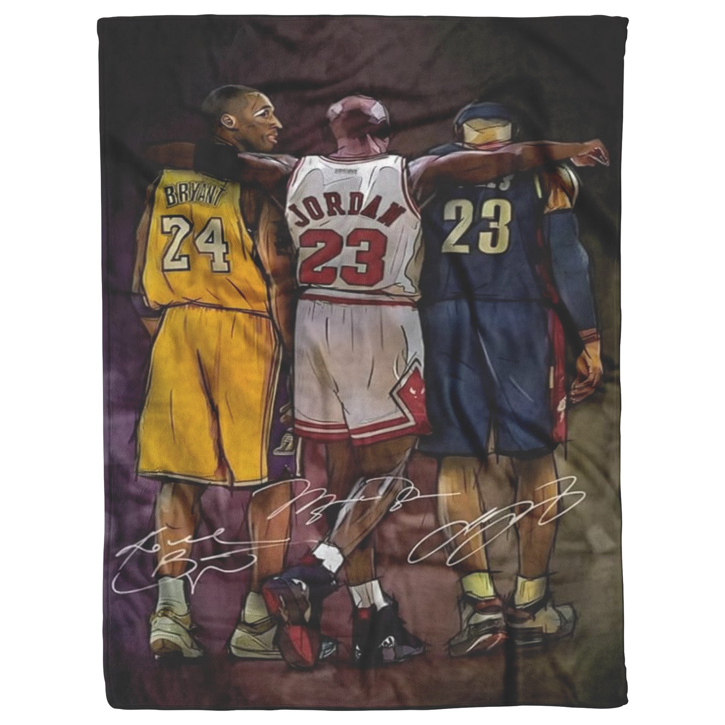 Jordan James Kobe Cartoon Inspirational Success Basketball Mink Touch Blanket