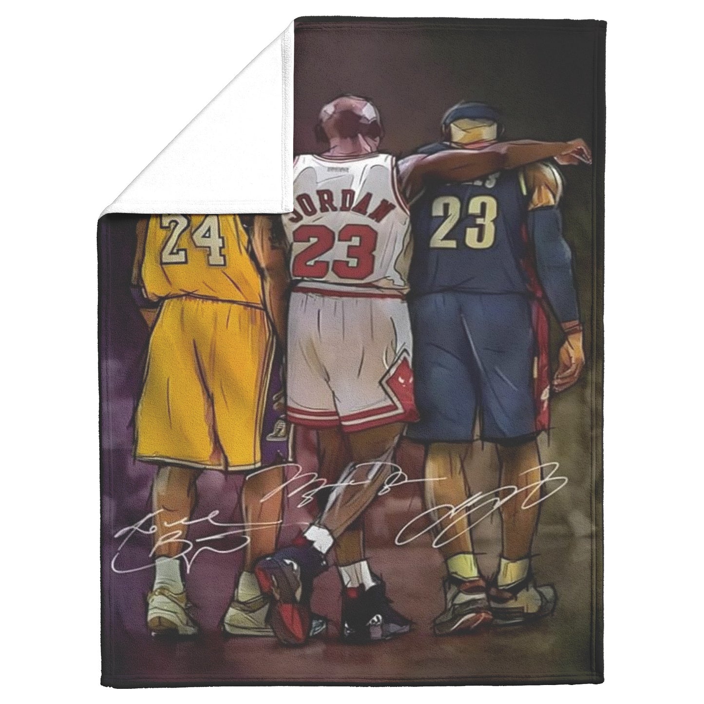 Jordan James Kobe Cartoon Inspirational Success Basketball Mink Touch Blanket