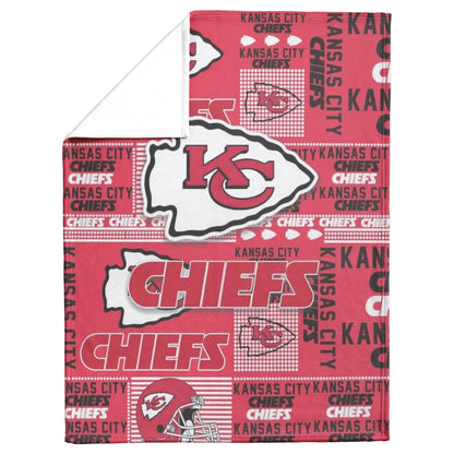 Kansas_City_Chiefs Football Style Blanket Sherpa Throw Blanket Ultra Soft Flannel Blankets for Football Fans Gift 60 x 80