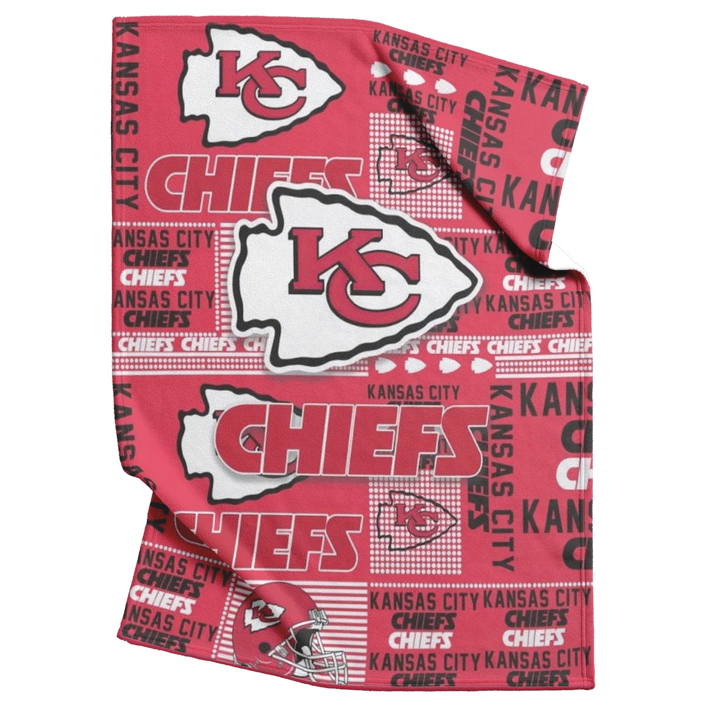 Kansas_City_Chiefs Football Style Blanket Sherpa Throw Blanket Ultra Soft Flannel Blankets for Football Fans Gift 60 x 80