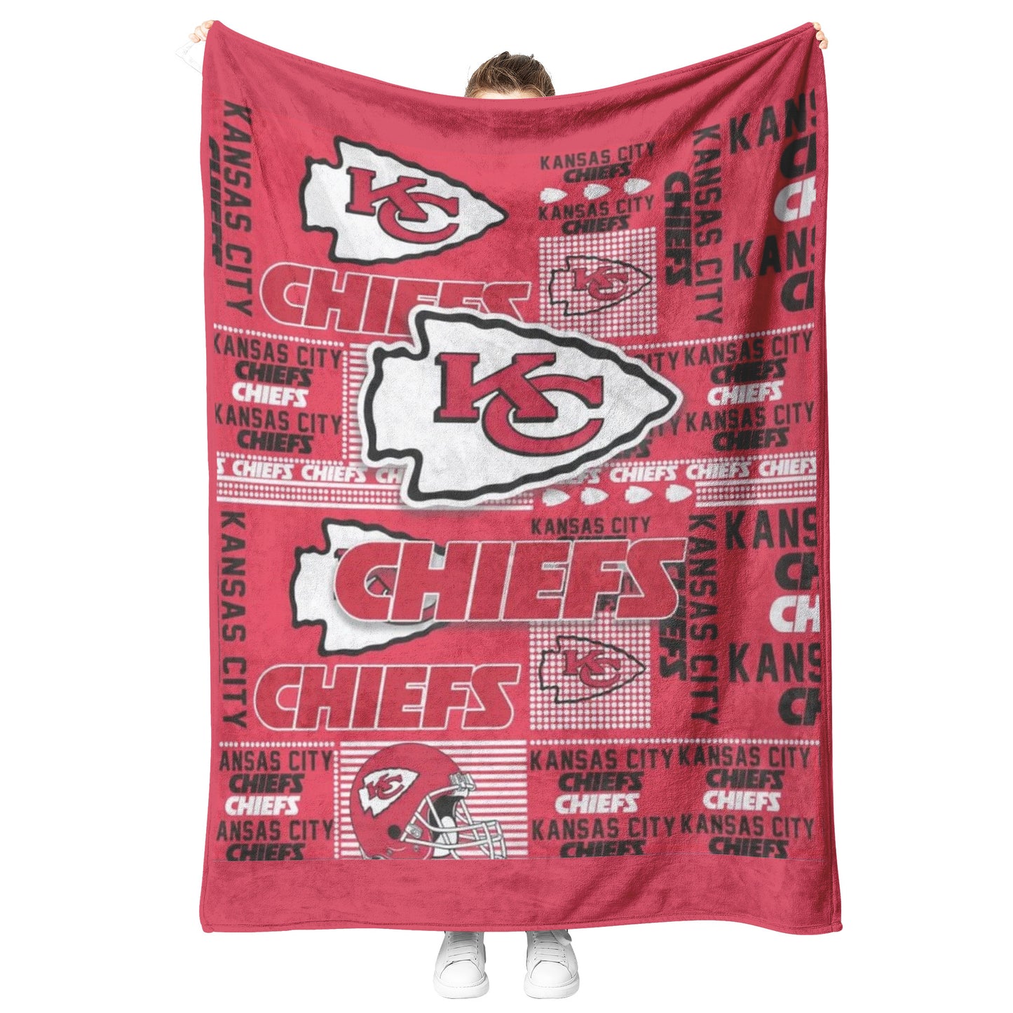 Kansas City Chiefs Ultra Soft Mink Touch Plush Fleece Blanket Football Fans Gift_50 x60