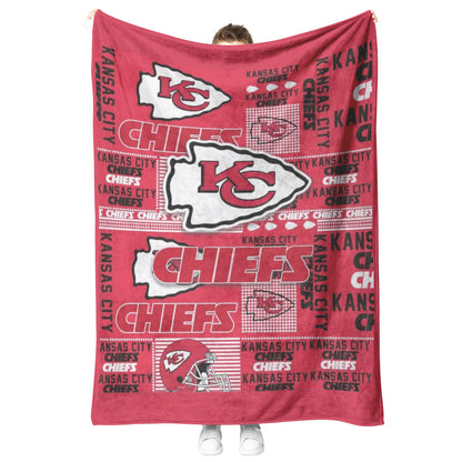 Kansas City Chiefs Ultra Soft Mink Touch Plush Fleece Blanket Football Fans Gift_50 x60