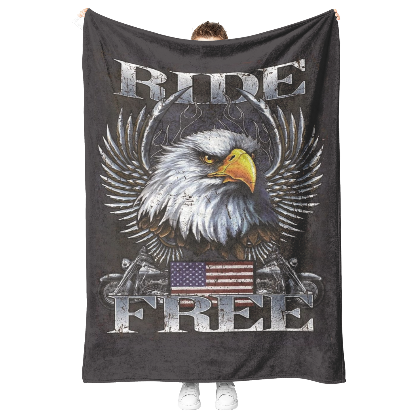Legend_Ride_Free_American_Bald_Eagle_Bik_V_Blanket_Model_Mockup.png