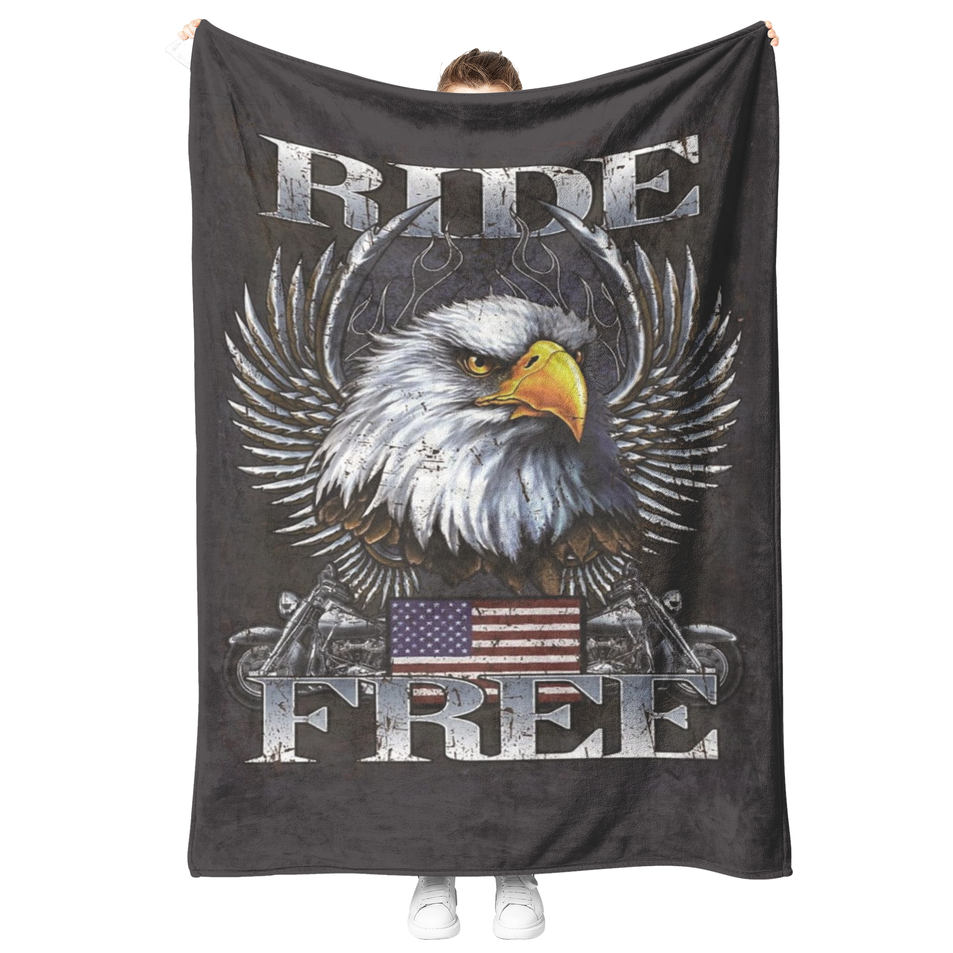 Legend_Ride_Free_American_Bald_Eagle_Bik_V_Blanket_Model_Mockup.png