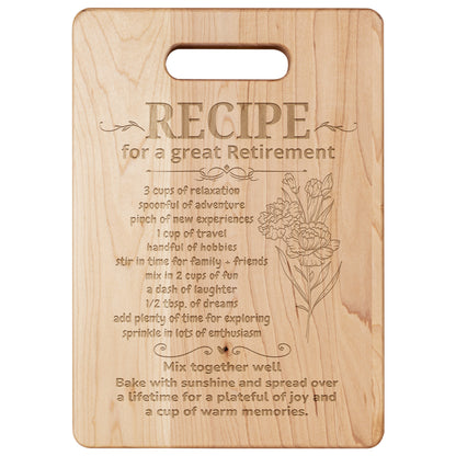 MAPLE CUTTING BOARD RECIPE FOR A GREAT RETIREMENT