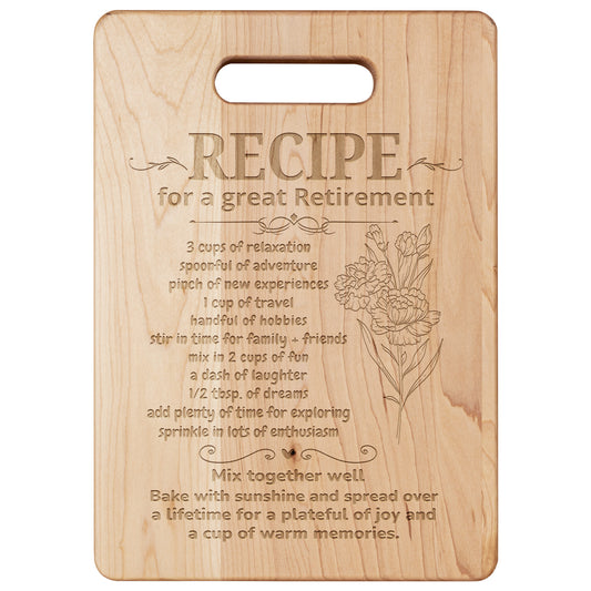 MAPLE CUTTING BOARD RECIPE FOR A GREAT RETIREMENT