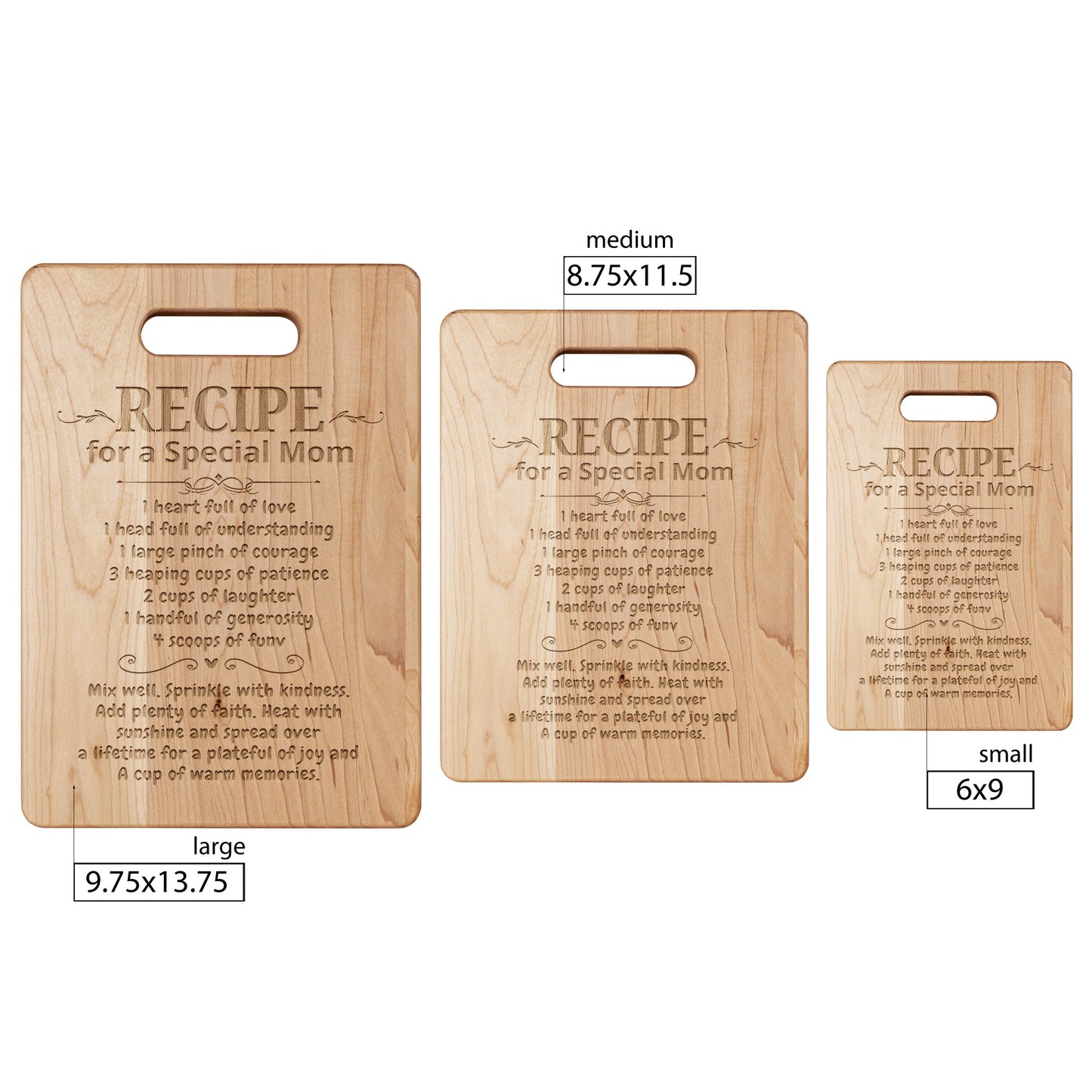 MAPLE CUTTING BOARD RECIPE FOR A SPECIAL MOM