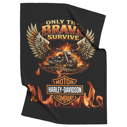 Only_the_brave_survive_Harley_Davidson_B_V_Blanket_Top_Bottom_Folds_Mockup.png_15666769