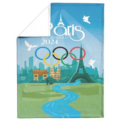 Paris 2024 Olympics Blanket Plush Mink Touch Fleece Blanket 50 X 60