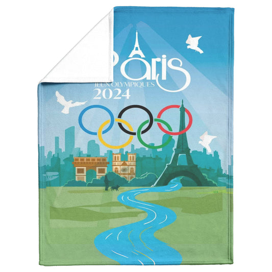 Paris 2024 Olympics Blanket Plush Mink Touch Fleece Blanket 50 X 60