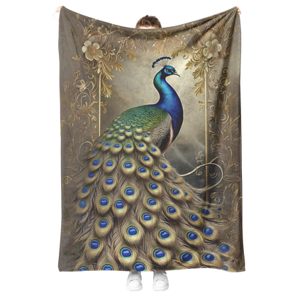 Peacock_Print_Microplush_Super_Soft_Flee_V_Blanket_Model_Mockup.png