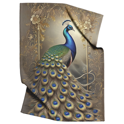 Peacock_Print_Microplush_Super_Soft_Flee_V_Blanket_Top_Bottom_Folds_Mockup.png