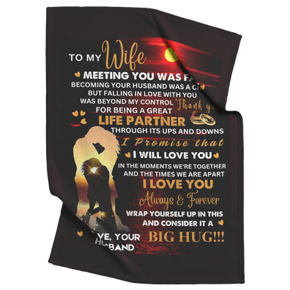 Romantic_To_My_Wife_Blanket_gift_from_Hu_V_Blanket_Top_Bottom_Folds_Mockup.png