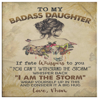 TO MY BADASS DAUGHTER WALL ART CANVAS