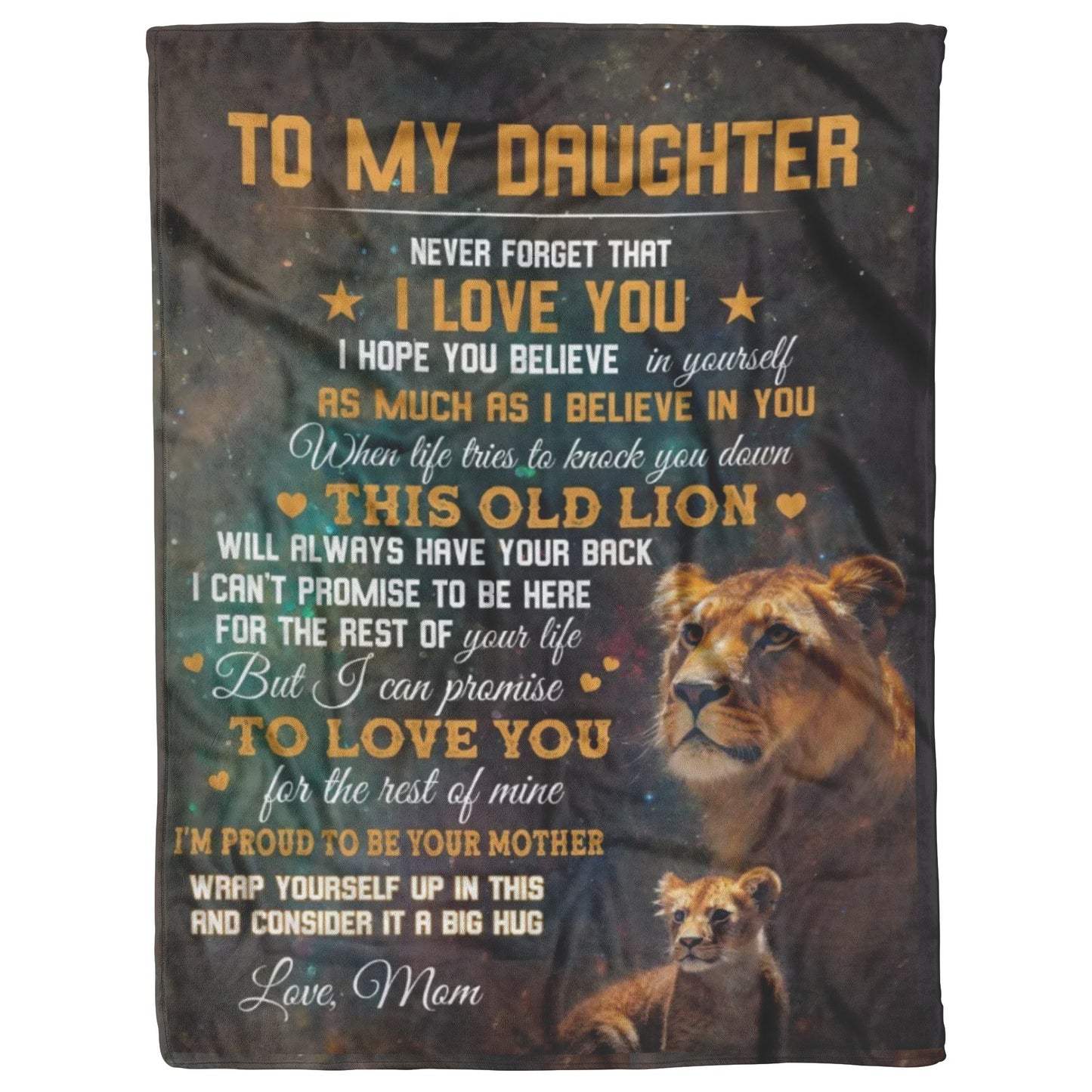 To My Daughter Blanket Gift From Mom Velveteen Plush Fleece Blanket