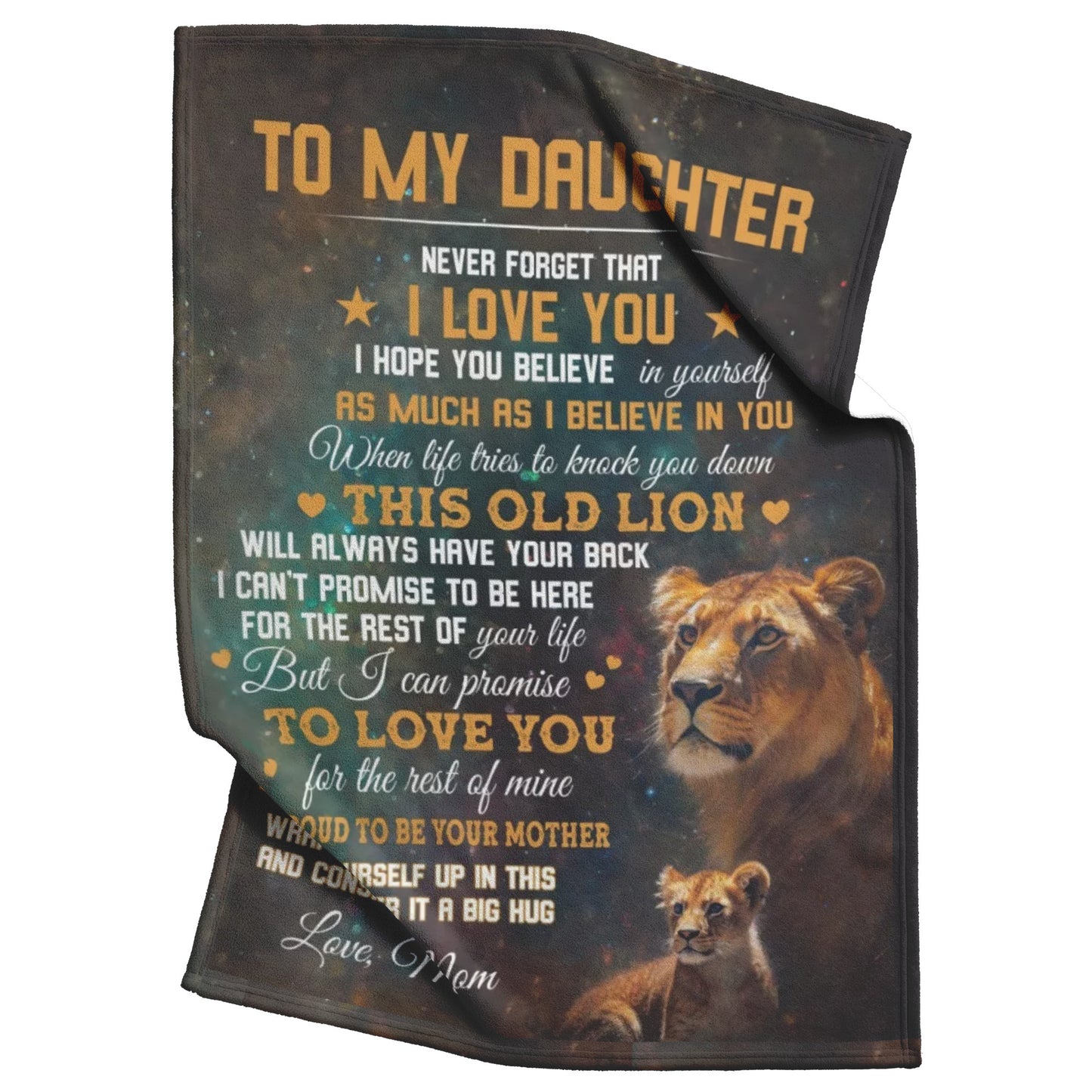 To My Daughter Blanket Gift From Mom Velveteen Plush Fleece Blanket