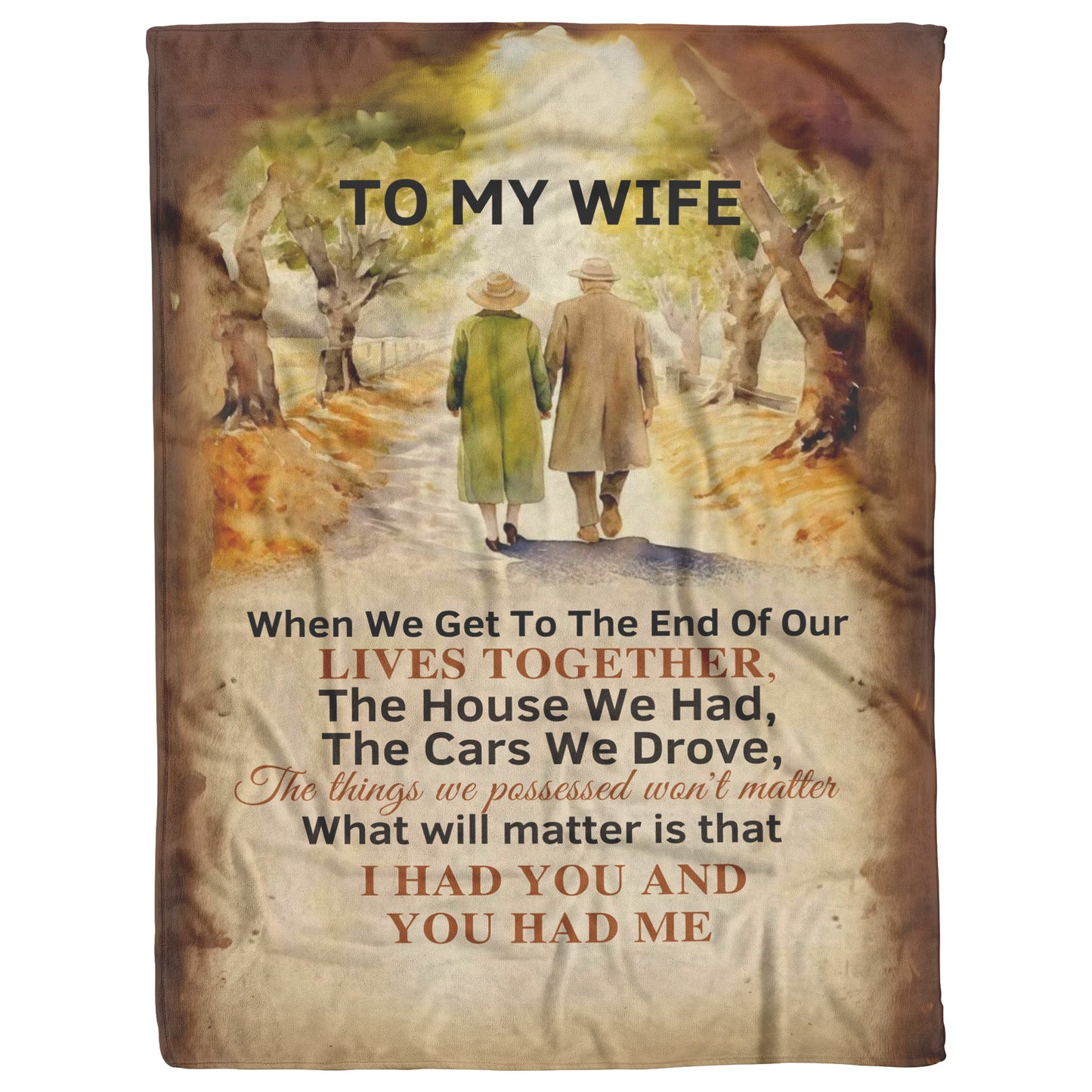 To My Wife Retro Mink Fleece Blanket Xmas Birthday Gift For Wife From Husband 50_60