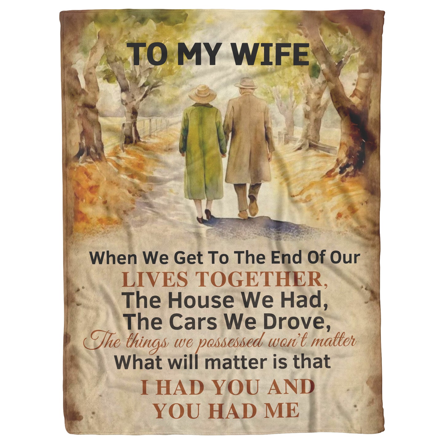 To My Wife Retro Mink Fleece Blanket Xmas Birthday Gift For Wife From Husband