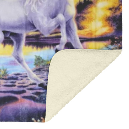 Untamed Frontier unicorn Throw Blanket